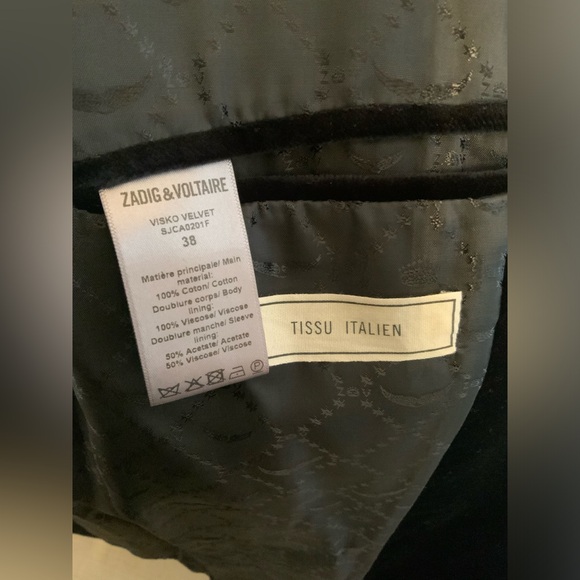 Zadig & Voltaire velvet blazer - 36 - Picture 4 of 5